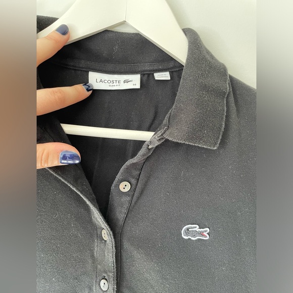 Lacoste Black Sleeveless Pique Polo - Picture 5 of 5